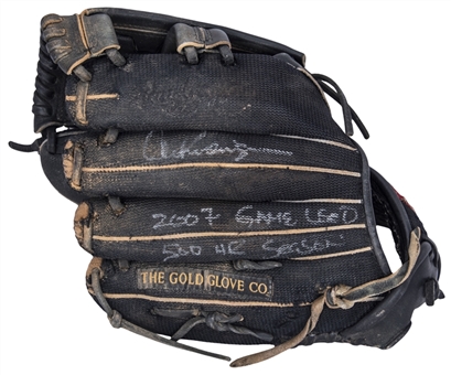 2007 Alex Rodriguez Game Used, Photo Matched, Signed & Inscribed Rawlings Glove Matched to Multiple Games Including Postseason, All-Star Game, & 500th Home Run Game! (Resolution & Rodriguez LOA)